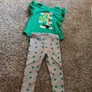 Cat & Jack Toddler Girl St. Patrick’s Day Outfit Set- Size 18 Month